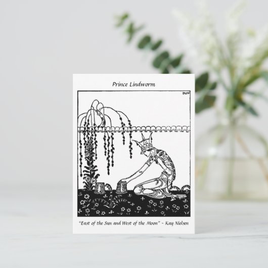 Koningin Moeder Dilemma in de tuin Art Nouveau Briefkaart (Staand voorkant)