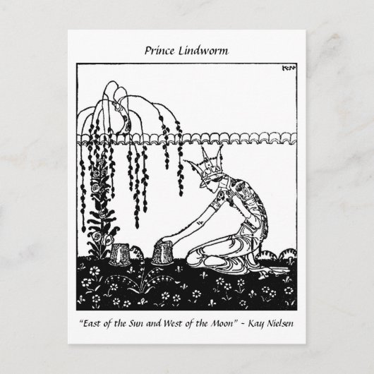 Koningin Moeder Dilemma in de tuin Art Nouveau Briefkaart (Voorkant)