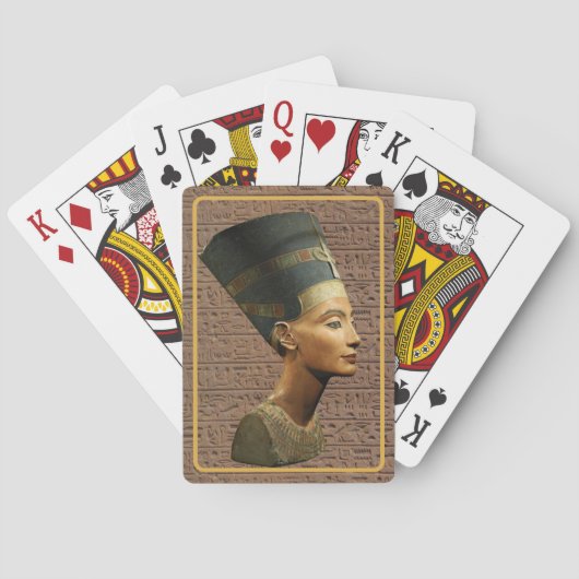 Koningin Nefertiti Oude koninklijke speelkaarten (Achterkant)