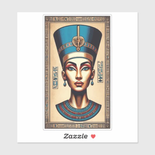 Koningin Nefertiti - Tijdloze Egyptische schoonhei Sticker (Vel)
