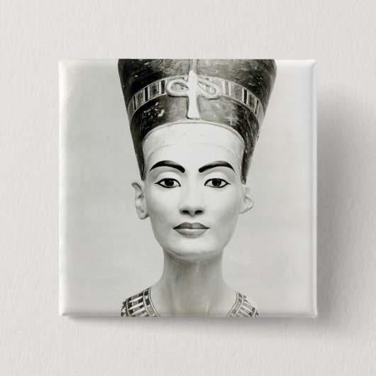 Koningin Nefertiti Vierkante Button 5,1 Cm (Voorkant)
