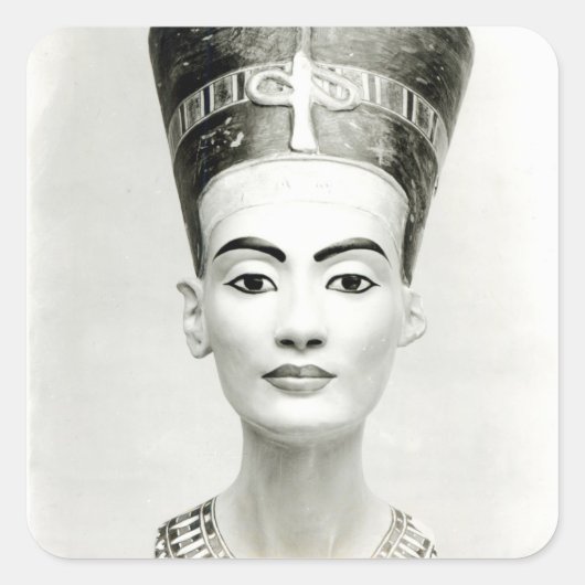 Koningin Nefertiti Vierkante Sticker (Voorkant)