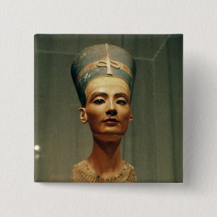 Koningin Nefertiti, voorste uitzicht Vierkante Button 5,1 Cm