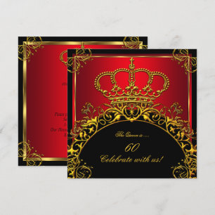 Koningin of Koning Regaal Rode Gouden Koninklijke Kaart