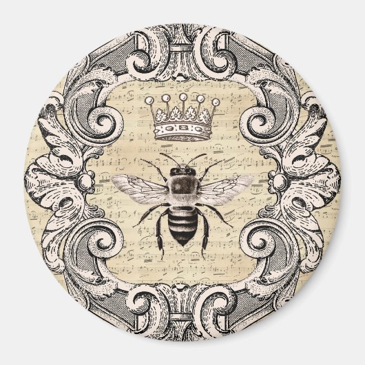 koningin op blad Music Magnet Magneet (Voorkant)