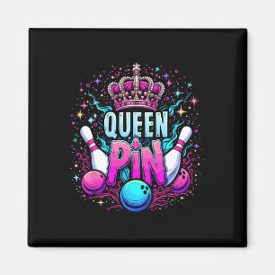 Koningin Pin Shirt Bowler Bowling Competitie Voor  Magneet