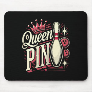 Koningin Pin Shirt Bowler Bowling Competitie Voor Muismat