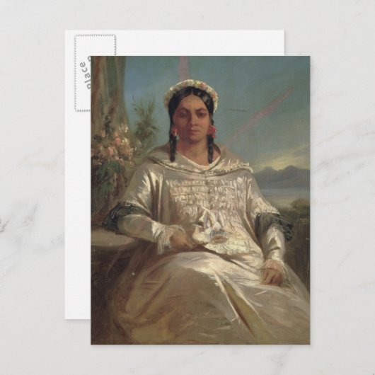 Koningin Pomare IV van Tahiti Briefkaart (Voorkant / Achterkant)
