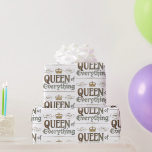 KONINGIN - Royalty Lettering Crown Cadeaupapier
