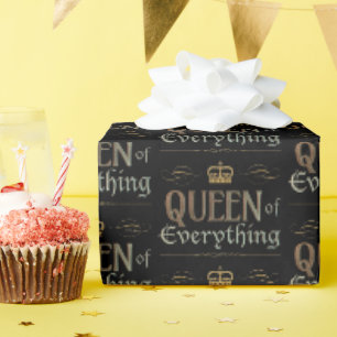 KONINGIN - Royalty Lettering Crown Cadeaupapier
