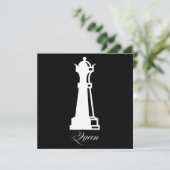 Koningin schaakstuk Halloween kostuum schaakliefhe Kaart (Staand voorkant)
