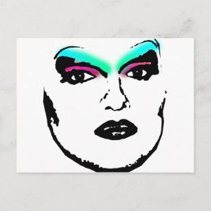 koningin slepen briefkaart