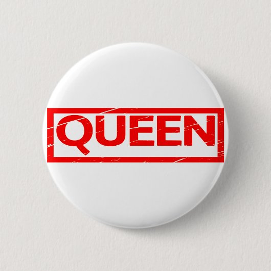 Koningin Stempel Ronde Button 5,7 Cm (Voorkant)