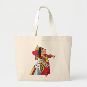 Koningin van Alice in Wonderland Grote Tote Bag