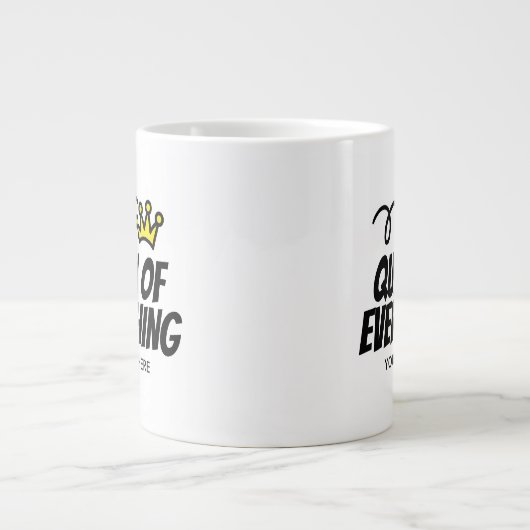 Koningin van Alles extra grote jumbo mok cadeau (Voorkant)