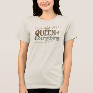KONINGIN VAN Alles - Grand Medieval Royal Crown Tri-Blend Shirt