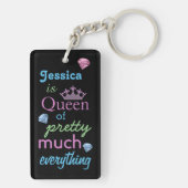 "Koningin van alles" Sleutelhanger (achterkant)