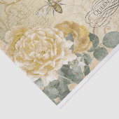 koningin van bijengele rozen met Damask Floral  Tissuepapier (Detail)