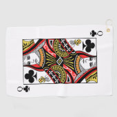 Koningin van Clubs Golfhanddoek (Horizontaal)