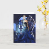 Koningin van de bekers kaart (Gele Bloem)