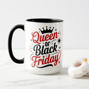 Koningin van de Black Friday-winkeldag Mok
