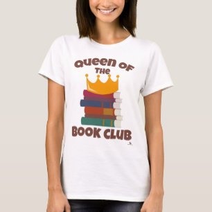 Koningin van de boekenclub Leuk leesontwerp T-shirt
