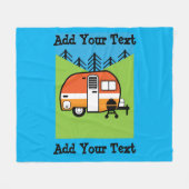 Koningin van de Camper - Funny Camping RV Caravan  Fleece Deken (Voorkant (Horizontaal))