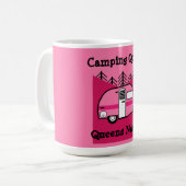 Koningin van de Camper - Funny Camping RV Caravan Koffiemok (Voorkant links)