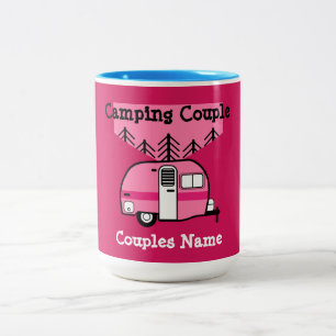 Koningin van de Camper - Funny Camping RV Caravan  Tweekleurige Koffiemok