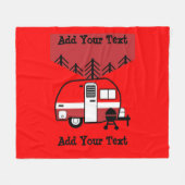 Koningin van de Camper - Funny Camping RV Fleece Deken (Voorkant (Horizontaal))