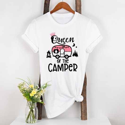 Koningin van de Camper Roze Tri-Blend Shirt