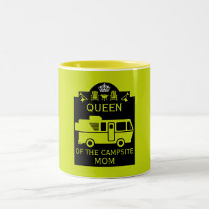 Koningin van de camping tweekleurige koffiemok
