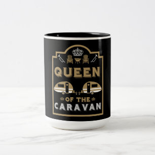 Koningin van de Caravan Tweekleurige Koffiemok