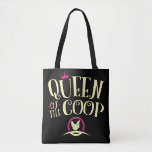 Koningin van de Coop Chicken Farmer Women Draagtas