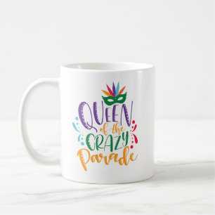Koningin van de Crazy Parade Mardi Gras Mok