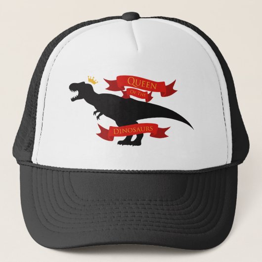 Koningin van de Dinosauriërs Trucker Pet (Voorkant)