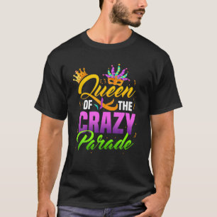Koningin van de gekke parade kralen die joker jest t-shirt