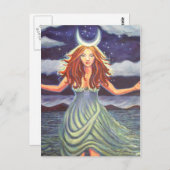 Koningin van de getijden - Goddess Art Briefkaart (Voorkant / Achterkant)
