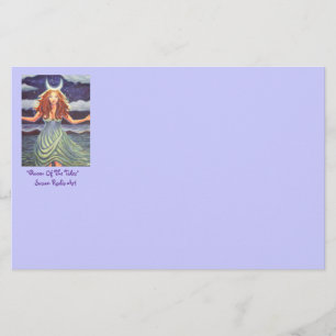 Koningin van de getijden Godin Art Stationery Briefpapier