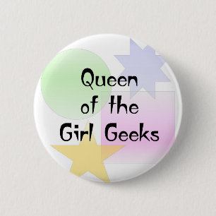Koningin van de Girl Geeks Ronde Button 5,7 Cm