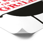 Koningin van de Gril, roze kroonrood Poster (Hoek)