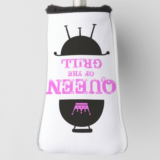 Koningin van de Gril, roze kroonroze Golfheadcover (Draai 90)