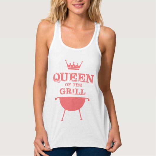 Koningin van de Gril, roze Tanktop (Voorkant)