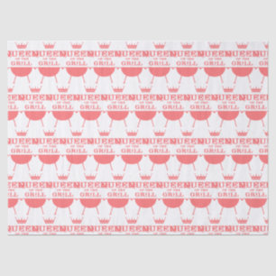 Koningin van de Gril, roze Tissuepapier