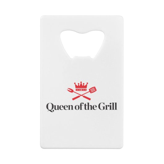 Koningin van de Grill Kredietkaart Flessenopener (Achterkant)