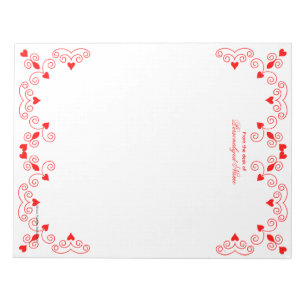 Koningin van de harten - Red Unlined Notitieblok