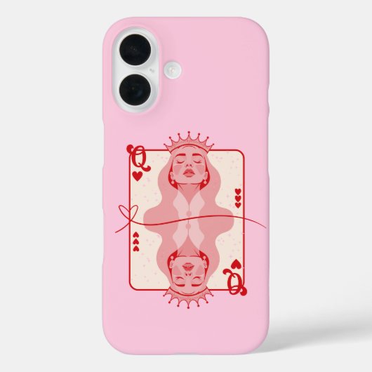 Koningin van de harten, rode en roze kunst Case-Mate iPhone case (Achterkant)