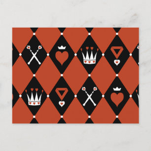 Koningin van de Hearts Royal Motifs Briefkaart