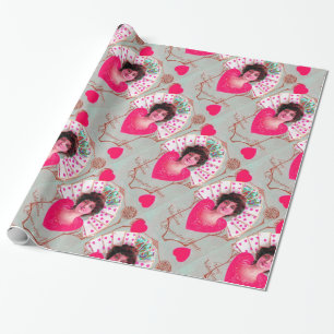 KONINGIN VAN DE HOORZITTEN, Roze Fuchsia Valentijn Cadeaupapier
