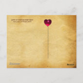 KONINGIN VAN DE HOORZITTING IN DE Valentijnsdag VA Briefkaart (Achterkant)